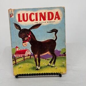 Lucinda The Little Donkey Vintage Childrens Book‎ Illustrated Hardcover